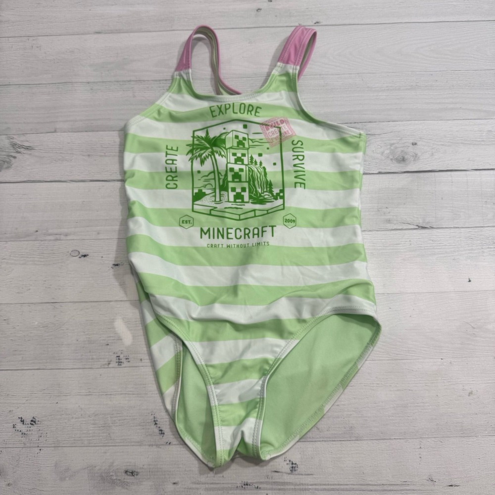 Minecraft Swimsuit Girls One Piece Swim‎ size 10/12